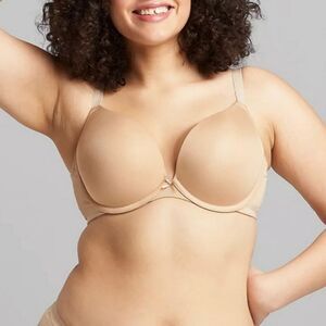 Cacique Cream Plunge Bra (40F)